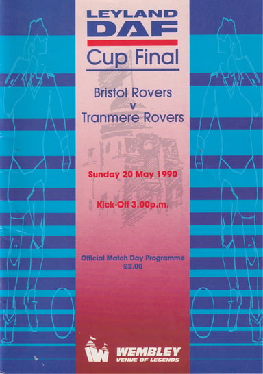 Bristol Rovers v Tranmere Rovers programme cover